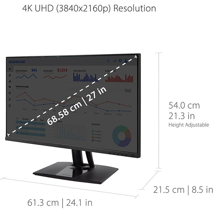 ViewSonic - 27 LCD 4K UHD Monitor (DisplayPort USB, HDMI) - Black_3