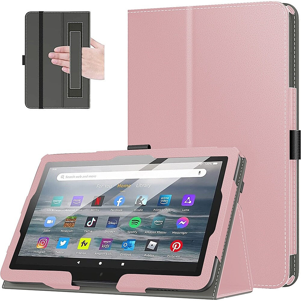 SaharaCase - Hand Strap Series Folio Case for Amazon Fire 7 (2022) - Pink_6