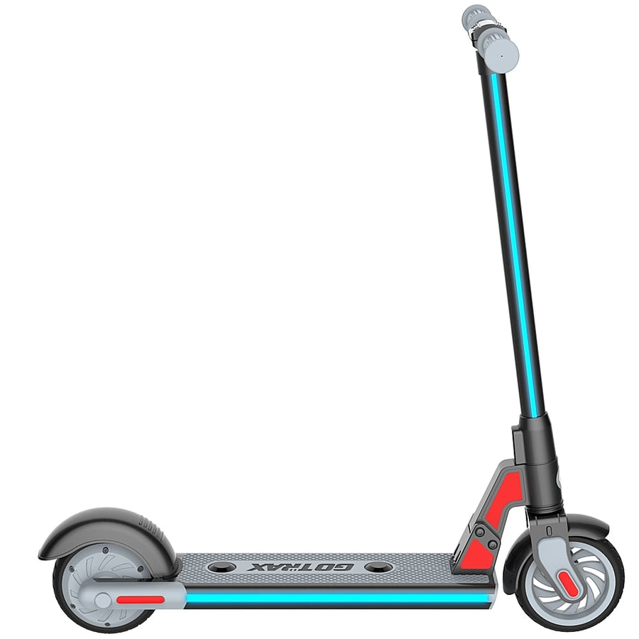 GoTrax - GKS Plus Electric Scooter for Kids w/ 7mi Max Operating Range & 7.5 Max Speed - Gray_0