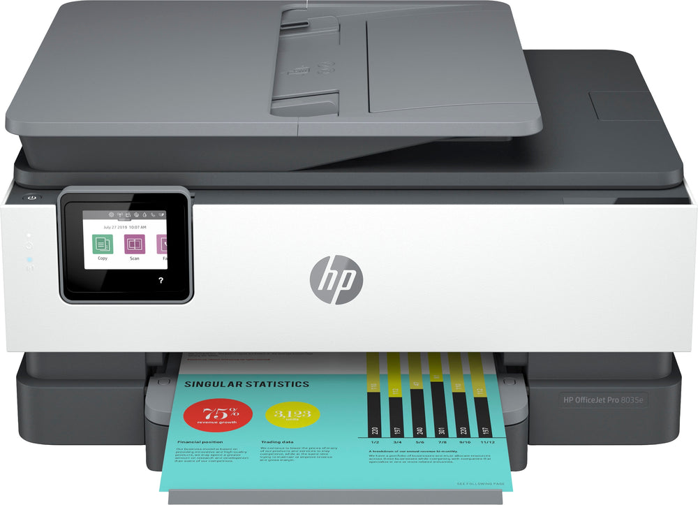 HP - OfficeJet Pro 8034e Wireless All-In-One Inkjet Printer with 12 months of Instant Ink Included with HP+ - White_1
