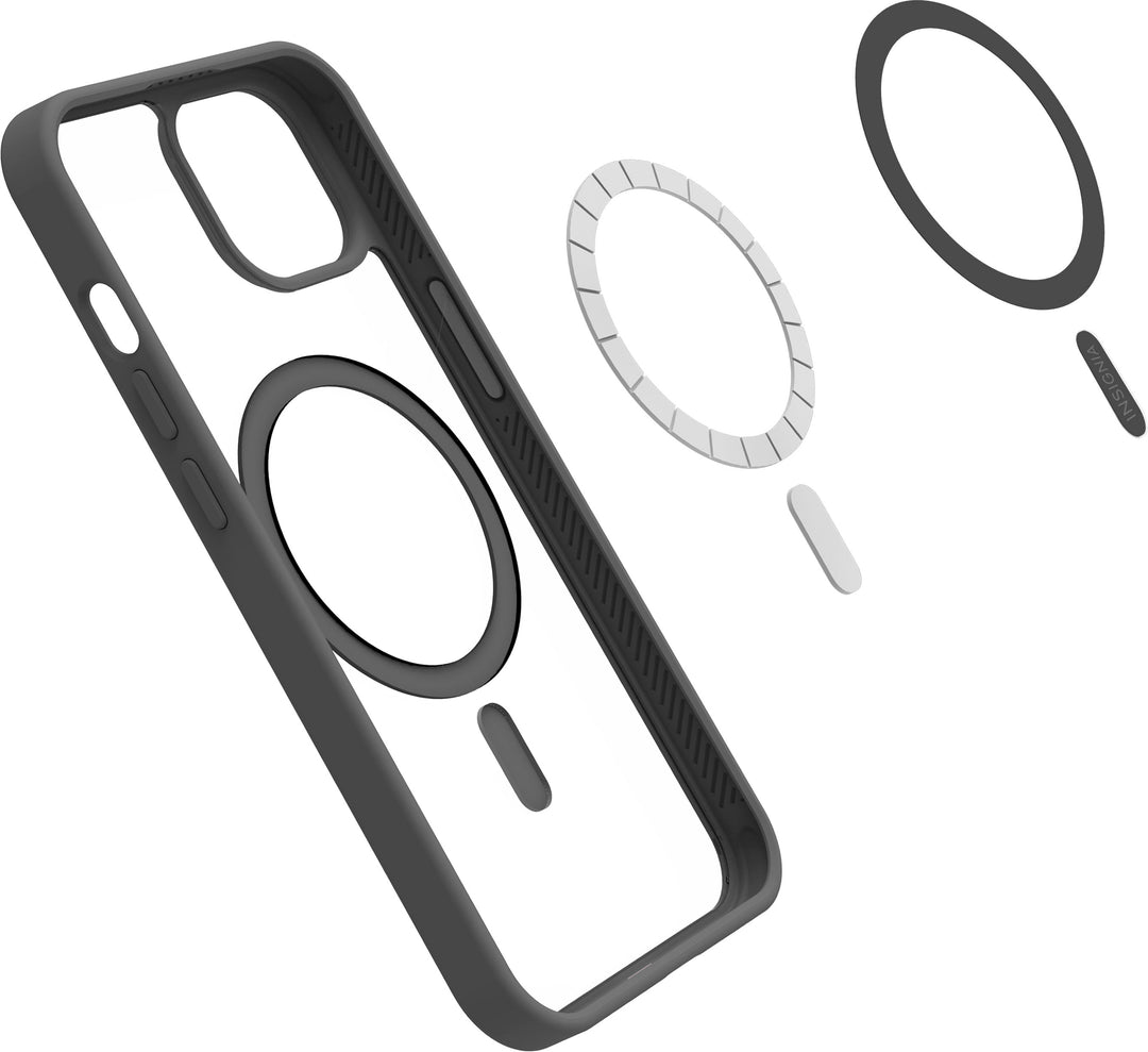 Insignia™ - Hard-Shell Case with MagSafe for iPhone 14 Pro - Clear/Black_3