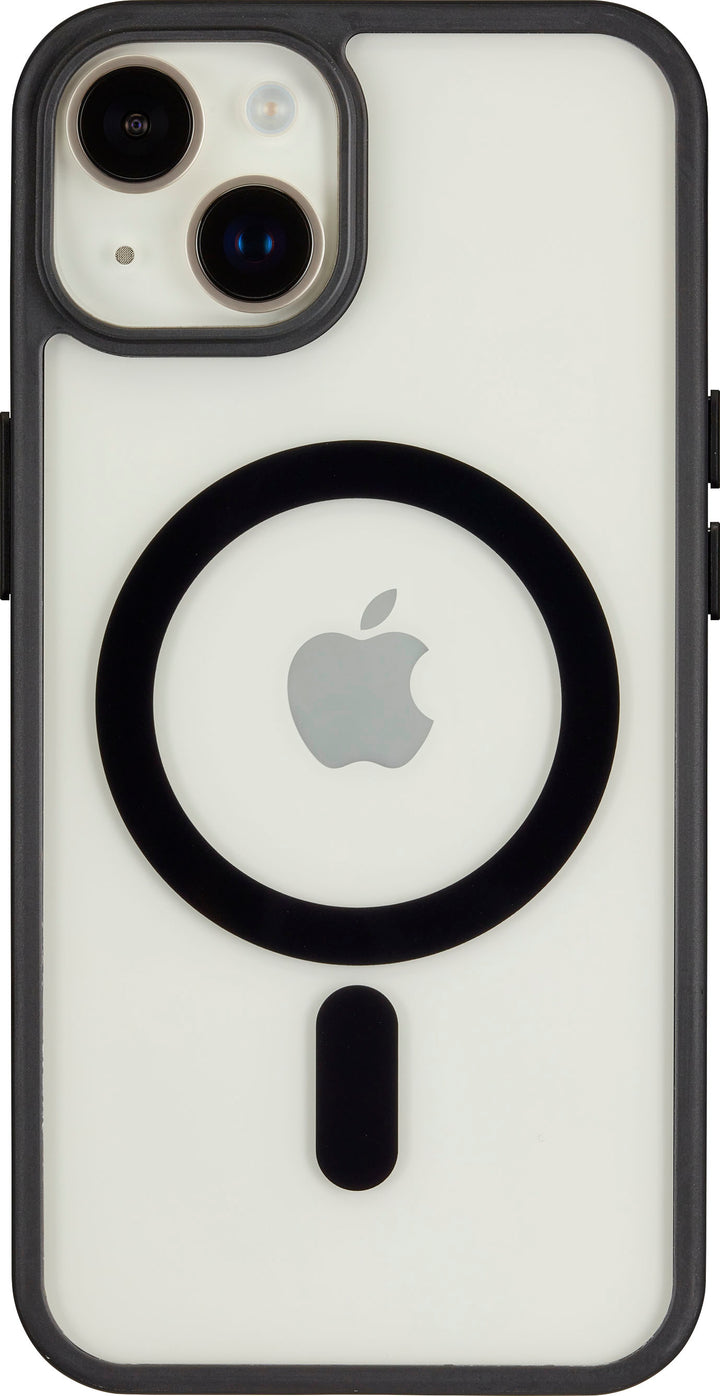 Insignia™ - Hard-Shell Case with MagSafe for iPhone 14 Plus - Clear/Black_3