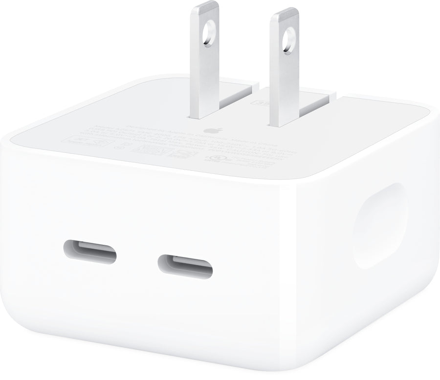 Apple - 35W Dual USB-C Port Compact Power Adapter - White_0