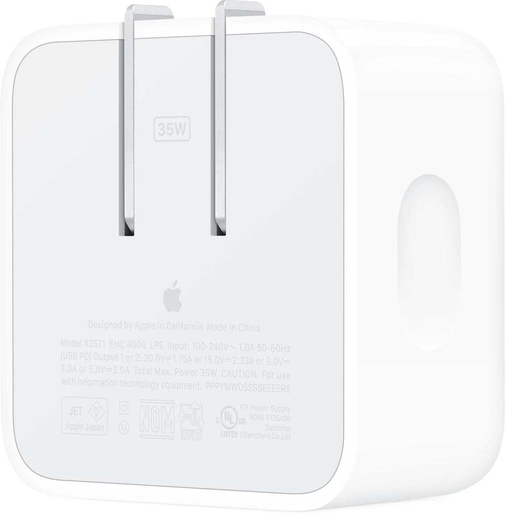 Apple - 35W Dual USB-C Port Compact Power Adapter - White_1