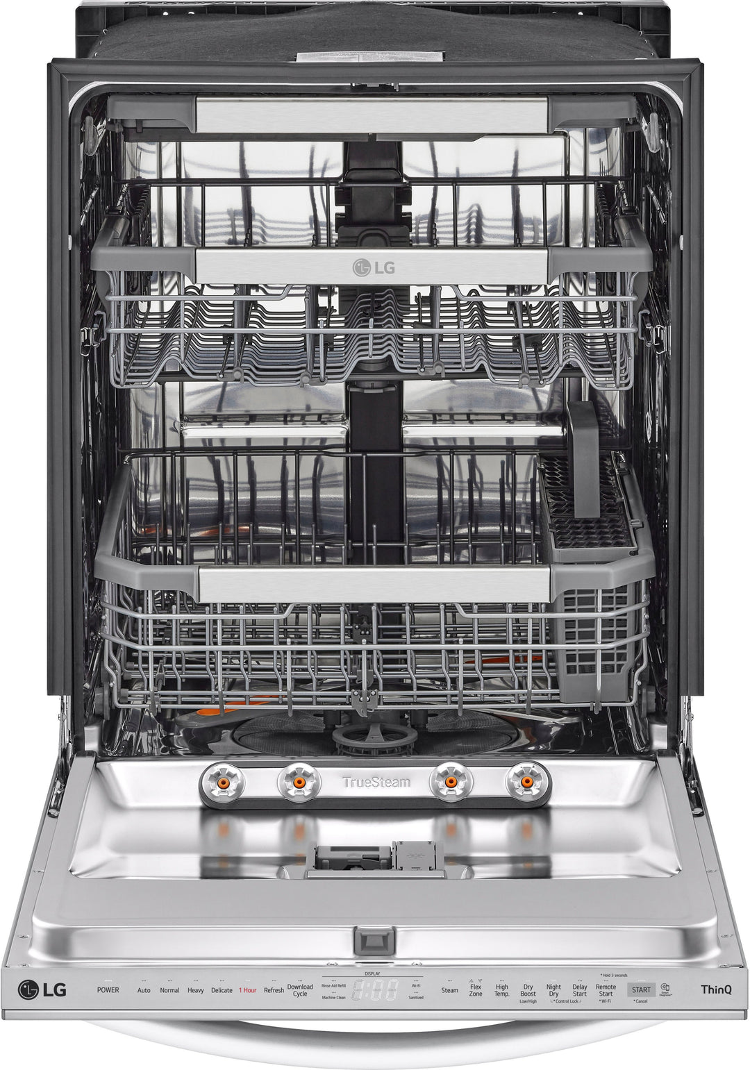 LG - 24" Top Control Smart Built-In Stainless Steel Tub Dishwasher with 3rd Rack, QuadWash Pro and 42dba - Stainless steel_4