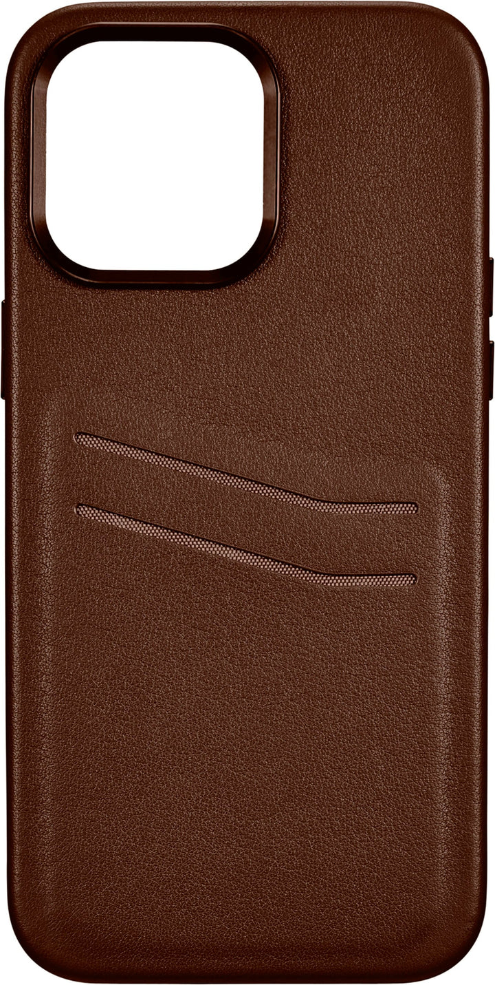 Insignia™ - Leather Wallet Case for iPhone 14 Pro Max - Bourbon_0