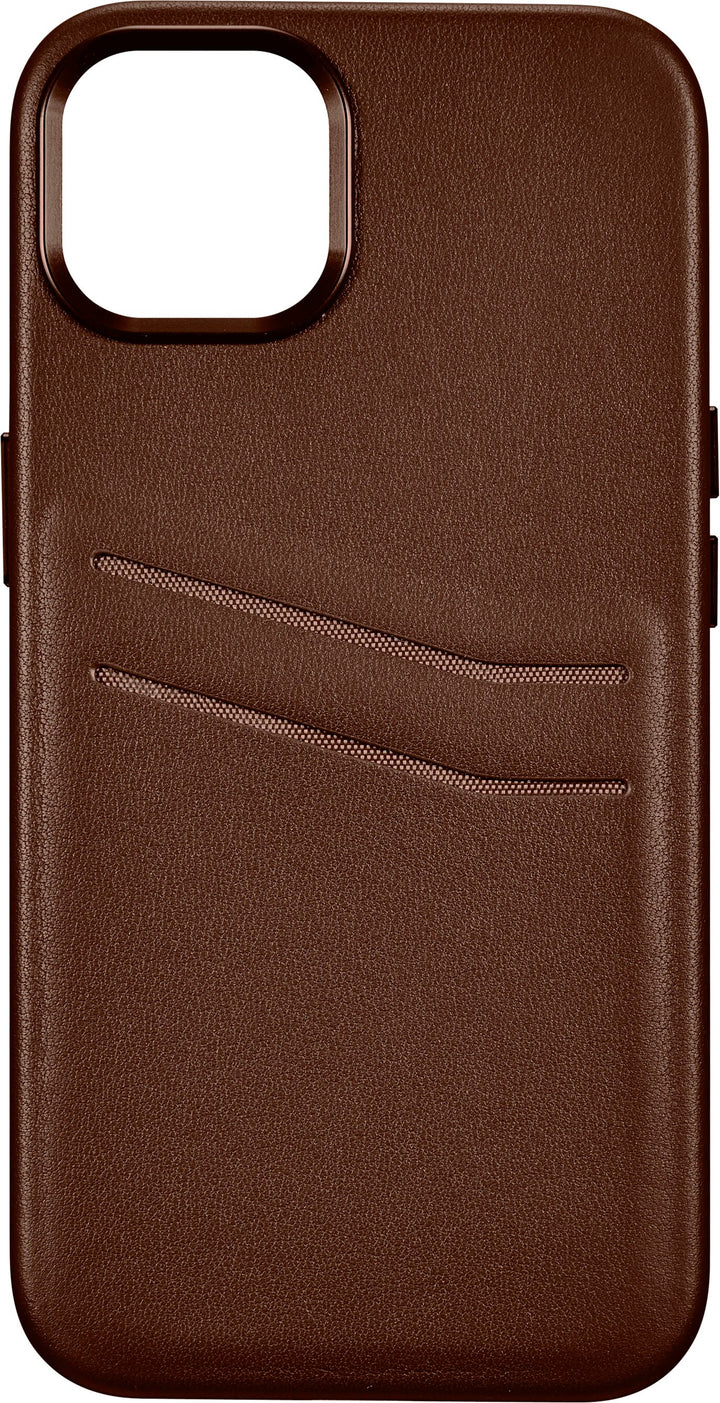 Insignia™ - Leather Wallet Case for iPhone 14 and iPhone 13 - Bourbon_0