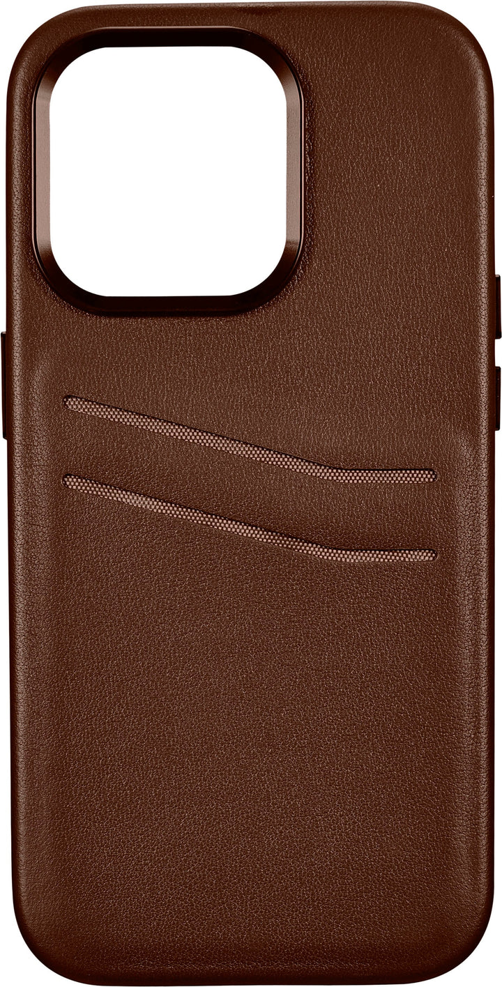 Insignia™ - Leather Wallet Case for iPhone 14 Pro - Bourbon_0