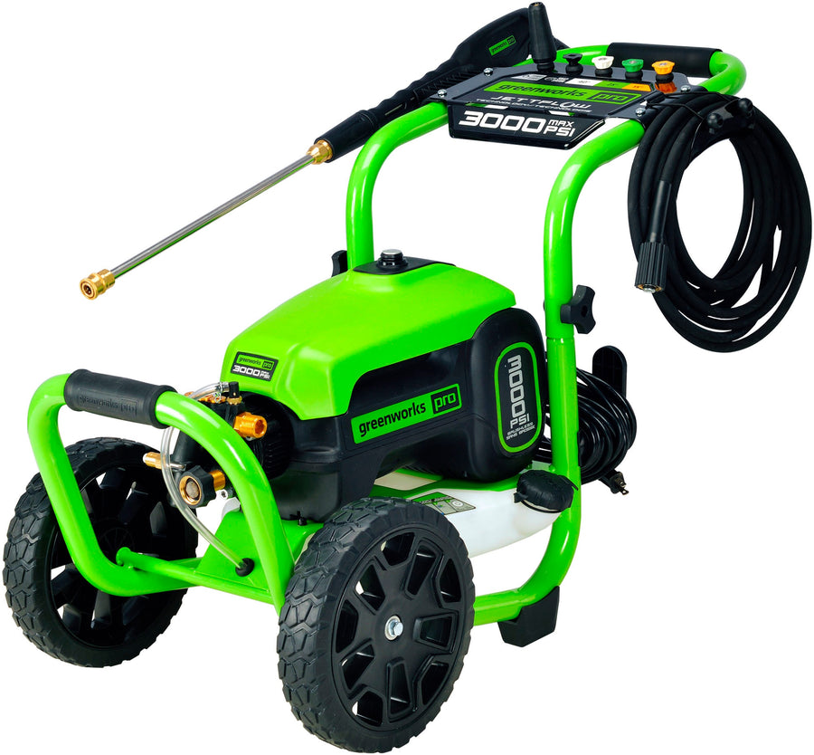 Greenworks - Pro  3000 PSI 2.0 GPM Cold Water Electric Pressure Washer - Green_0