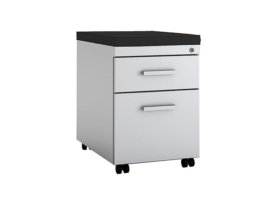 Steelcase - TS Series Mobile File Cabinet with Cushion - Platinum Metallic_0