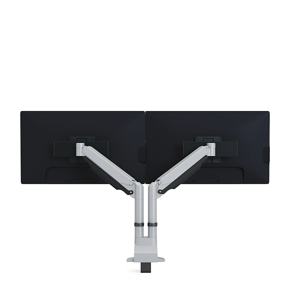 Steelcase - CF Series Intro Dual Monitor Arm with Sliders - Pewter_1