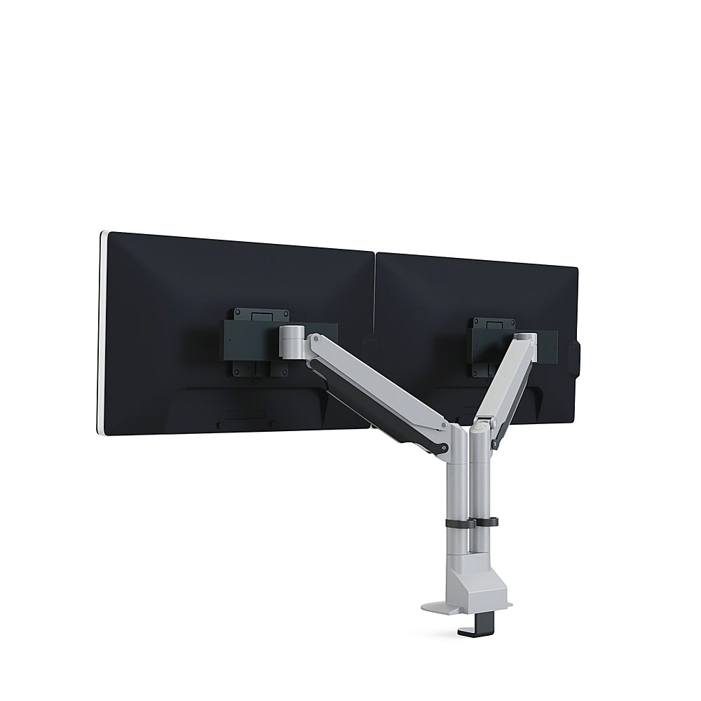 Steelcase - CF Series Intro Dual Monitor Arm with Sliders - Pewter_2