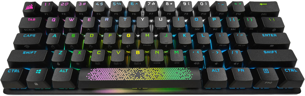 CORSAIR - K70 Pro Mini Wireless 60% RGB Mechanical Cherry MX SPEED Linear Switch Gaming Keyboard with swappable MX switches - Black_1