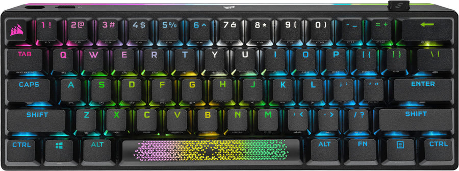 CORSAIR - K70 Pro Mini Wireless 60% RGB Mechanical Cherry MX SPEED Linear Switch Gaming Keyboard with swappable MX switches - Black_0