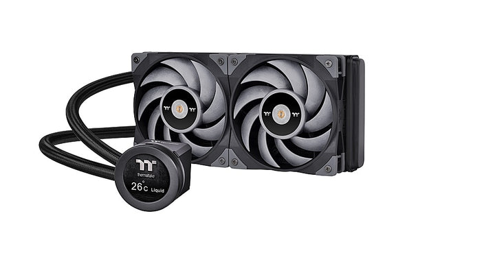 Thermaltake - TOUGHLIQUID Ultra 240 All-in-One 2.1 Inch Rotational LCD Display 240mm High Efficiency Radiator Liquid CPU Cooler_0