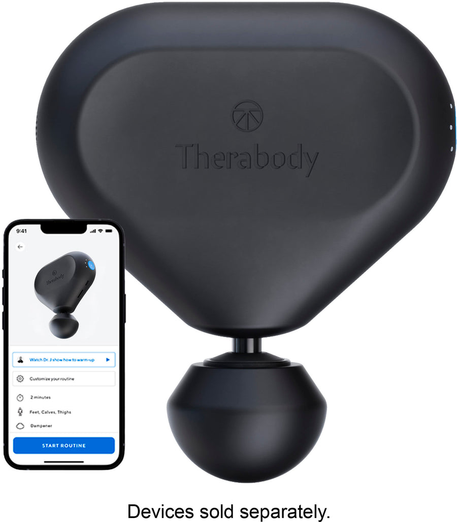 Therabody - Theragun mini (2nd Gen) Bluetooth + App Enabled Portable Massage Gun & 30% Lighter (Latest Model) - Black_0