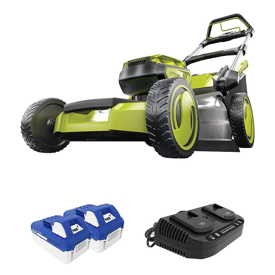 Sun Joe - 48-Volt iON+ Cordless Self Propelled Lawn Mower Kit - Green_0