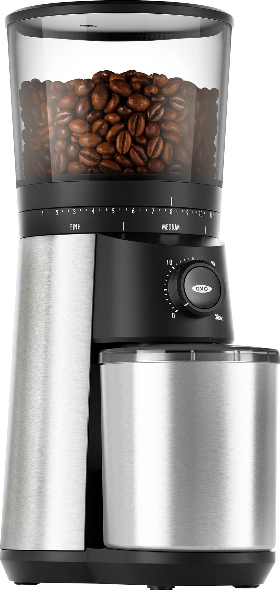 OXO - Brew Time Based Conical Burr Coffee Grinder - Stainless Steel_0