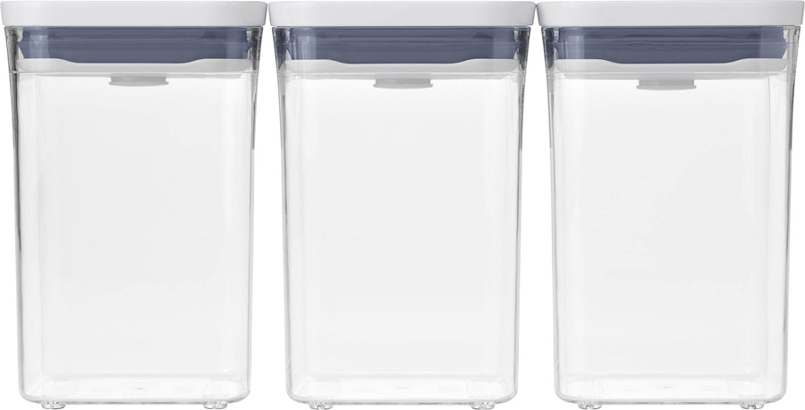 OXO - GG 3-PC Small Square Short Pop Container Set - Clear_0