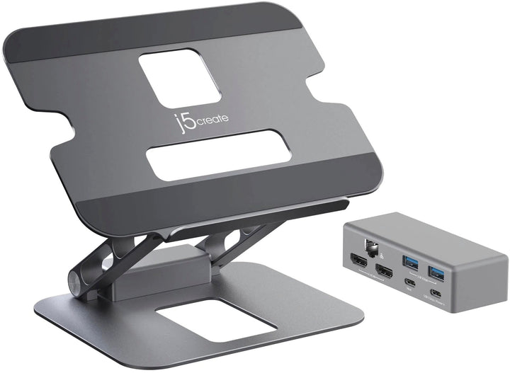 j5create - Multi-Angle Dual HDMI Docking Stand - Silver_0