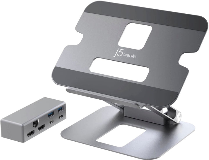 j5create - Multi-Angle Dual HDMI Docking Stand - Silver_2