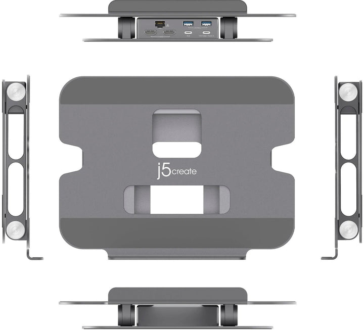 j5create - Multi-Angle Dual HDMI Docking Stand - Silver_3