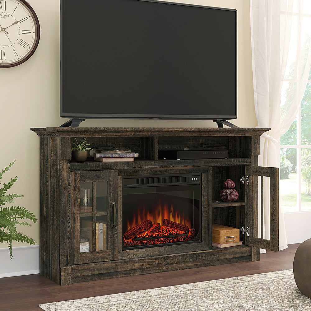 Sauder - Media Fireplace - Carbon Oak - Carbon Oak_1