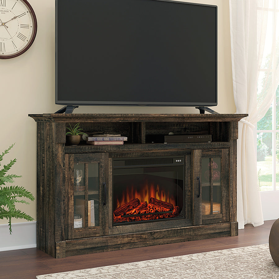 Sauder - Media Fireplace - Carbon Oak - Carbon Oak_0