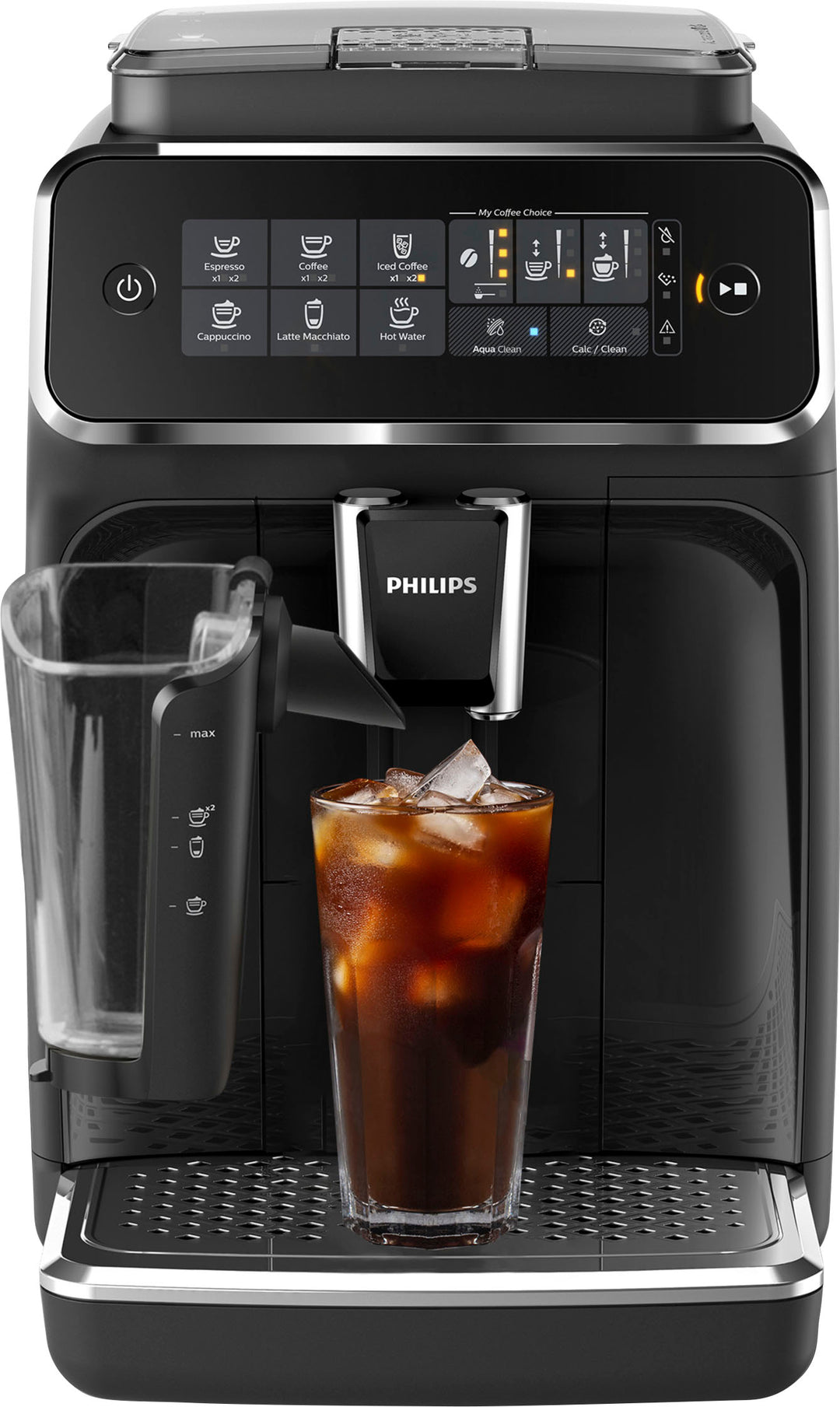 Philips 3200 Series Fully Automatic Espresso Machine with LatteGo Milk Frother and Iced Coffee, 5 Coffee Varieties - Black_1