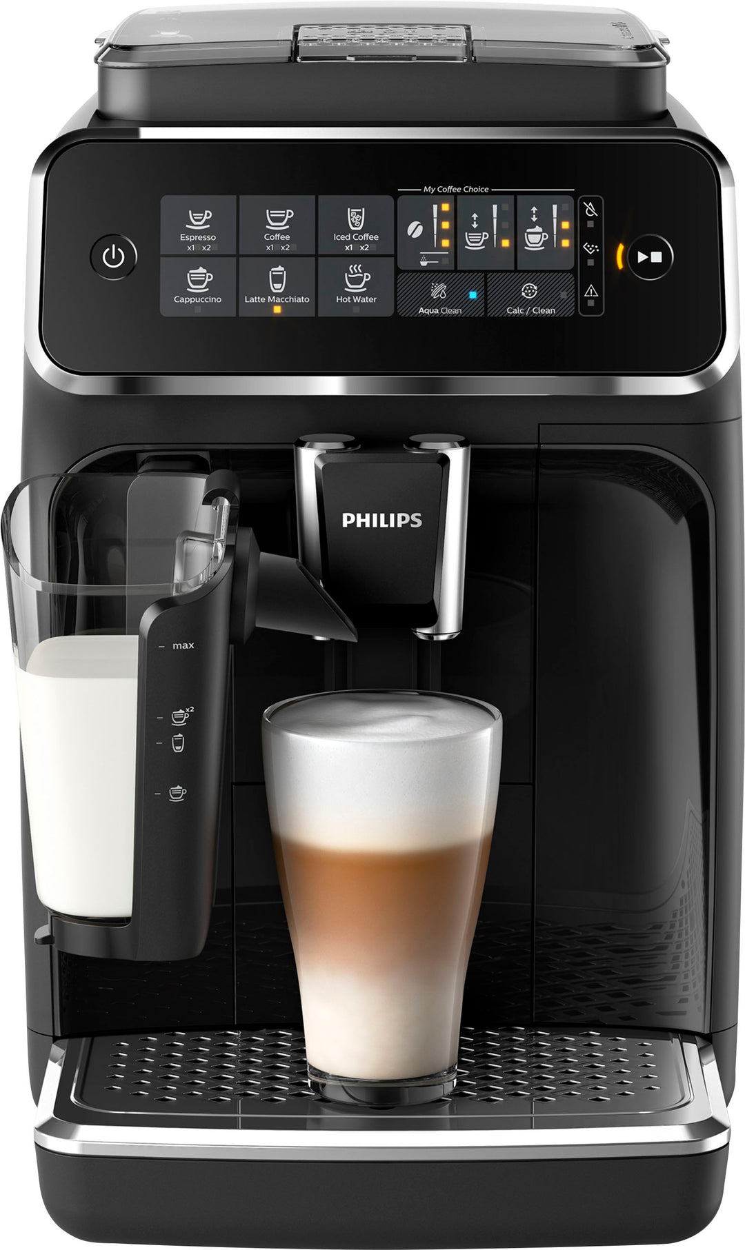 Philips 3200 Series Fully Automatic Espresso Machine with LatteGo Milk Frother and Iced Coffee, 5 Coffee Varieties - Black_2