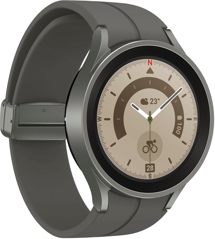 Samsung - Galaxy Watch5 Pro Titanium Smartwatch 45mm LTE - Gray_7