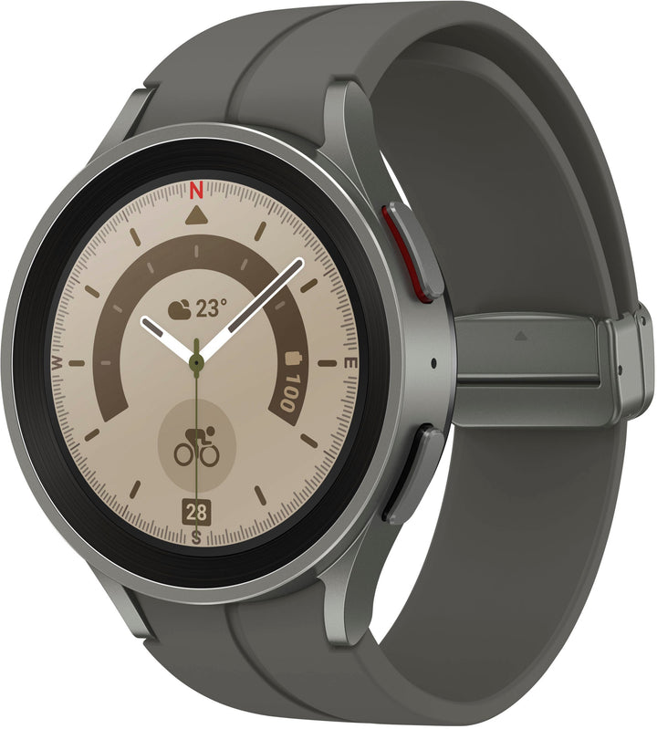 Samsung - Galaxy Watch5 Pro Titanium Smartwatch 45mm LTE - Gray_8