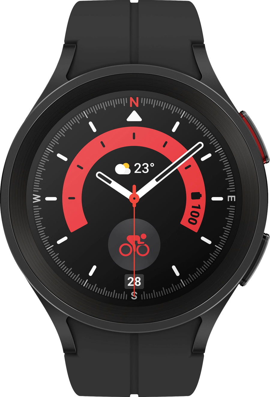 Samsung - Galaxy Watch5 Pro Titanium Smartwatch 45mm LTE - Black_0