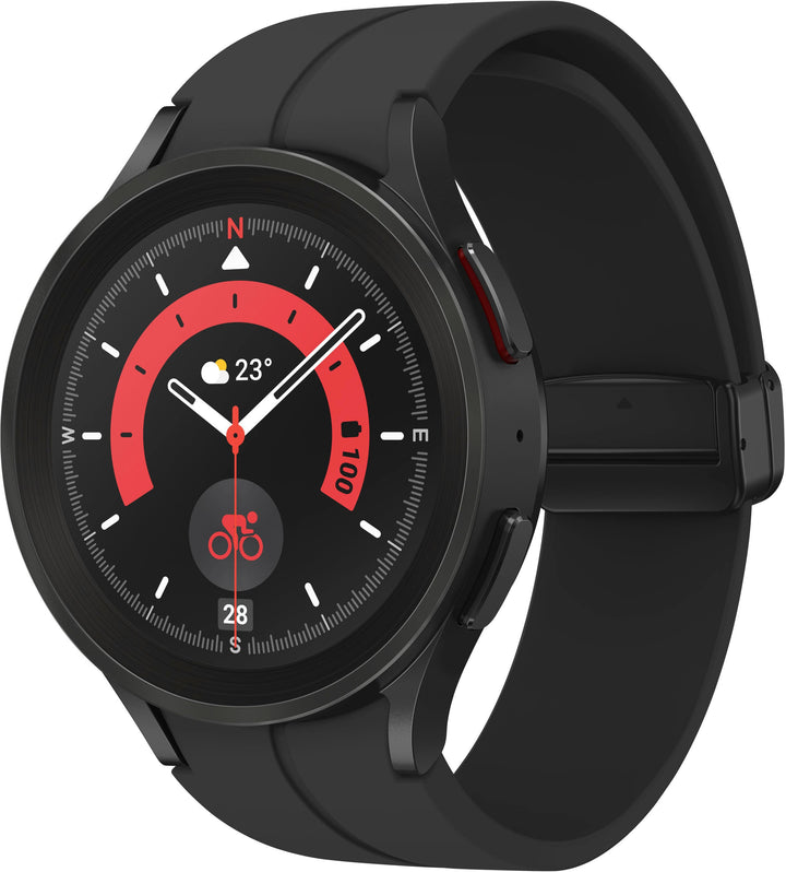 Samsung - Galaxy Watch5 Pro Titanium Smartwatch 45mm BT - Black_8