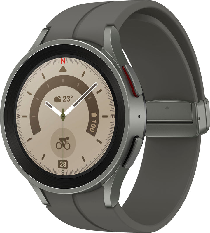 Samsung - Galaxy Watch5 Pro Titanium Smartwatch 45mm BT - Gray_7