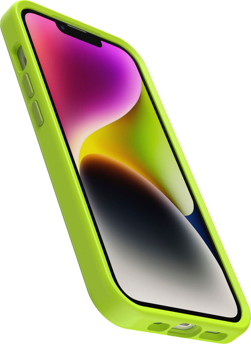 OtterBox - Symmetry Series+ for MagSafe Hard Shell for Apple iPhone 14 and Apple iPhone 13 - Lime All Yours_1