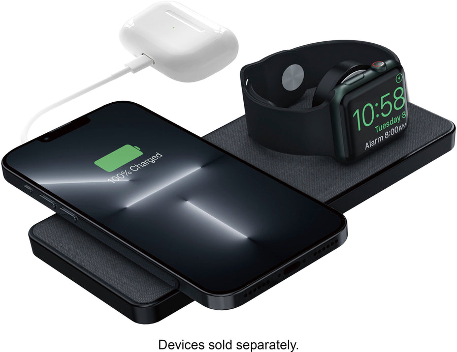 NEXT - Magnetic 3-in-1 7.5W  Wireless Charging Pad for Apple Watch and iPhone - Black_0