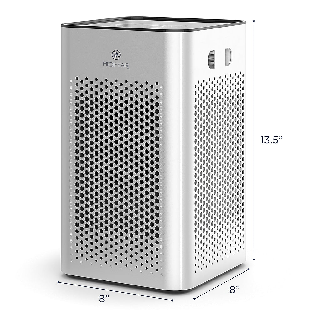 Medify Air - Medify MA-25 Air Purifier with H13 True HEPA Filter | 500 sq ft Coverage | 99.9% Removal to 0.1 Microns | Silver, 1-Pack - Silver_4