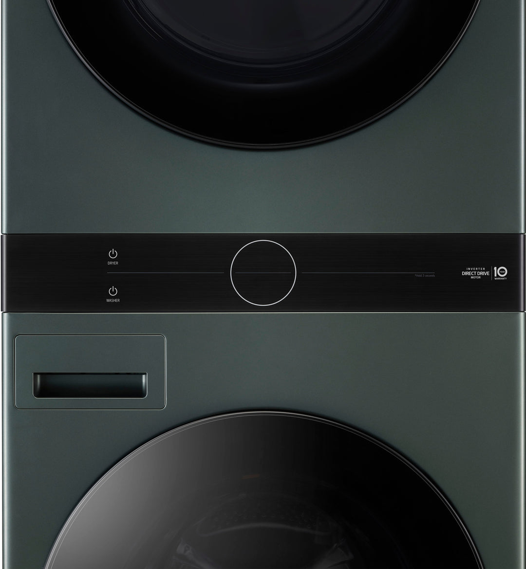 LG - 4.5 Cu. Ft. HE Smart Front Load Washer and 7.4 Cu. Ft. Electric Dryer WashTower with Steam and Built-In Intelligence - Nature Green_10