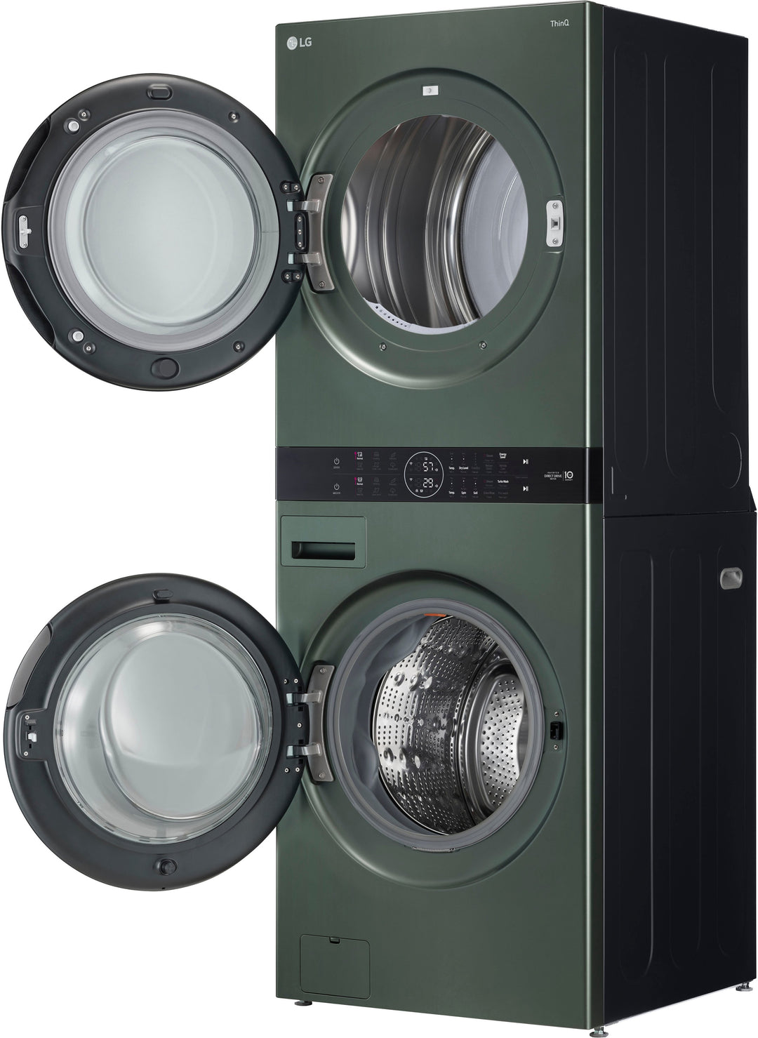 LG - 4.5 Cu. Ft. HE Smart Front Load Washer and 7.4 Cu. Ft. Electric Dryer WashTower with Steam and Built-In Intelligence - Nature Green_8