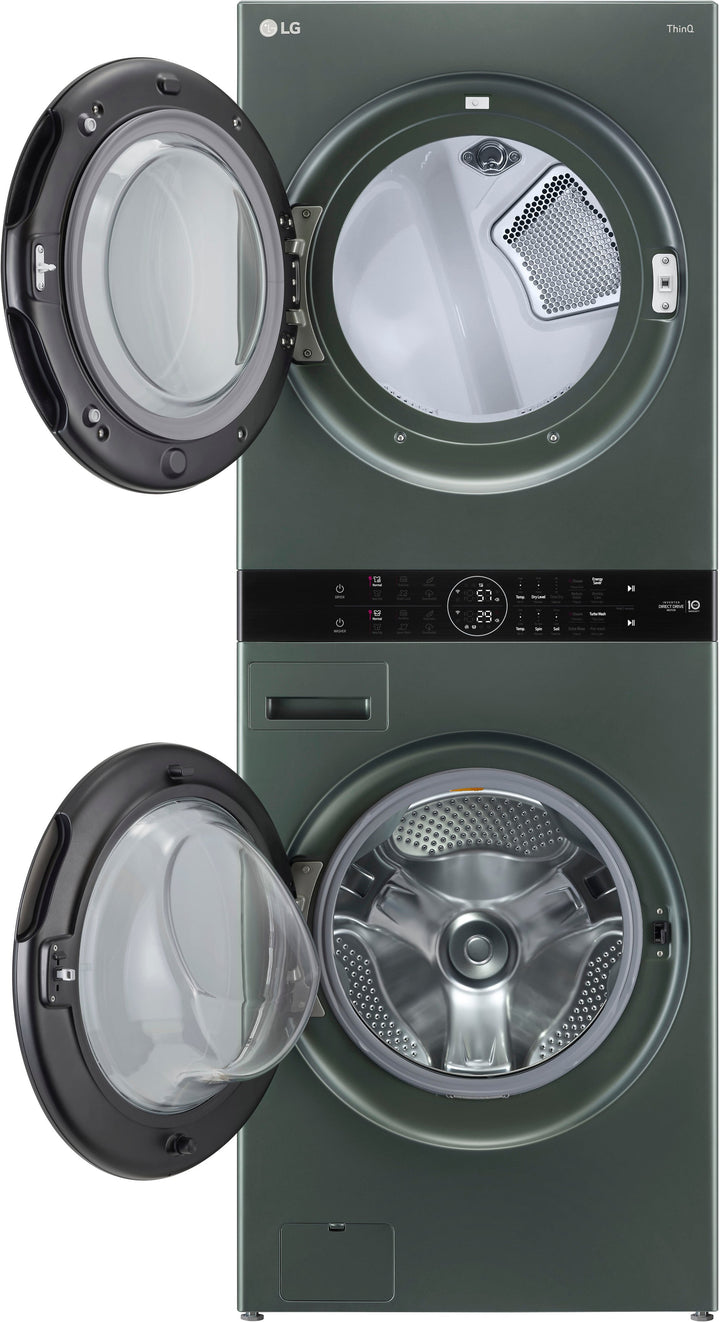 LG - 4.5 Cu. Ft. HE Smart Front Load Washer and 7.4 Cu. Ft. Electric Dryer WashTower with Steam and Built-In Intelligence - Nature Green_15