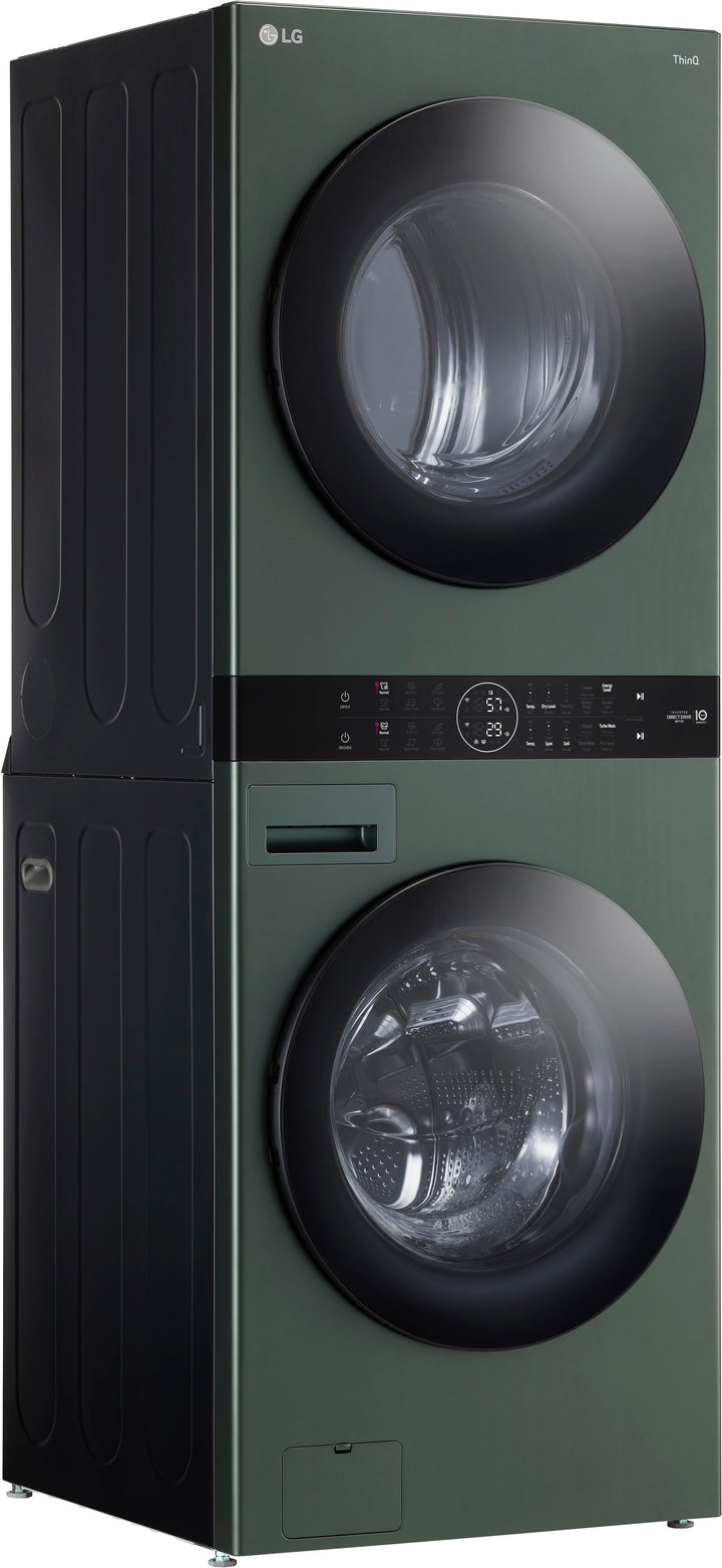 LG - 4.5 Cu. Ft. HE Smart Front Load Washer and 7.4 Cu. Ft. Electric Dryer WashTower with Steam and Built-In Intelligence - Nature Green_3
