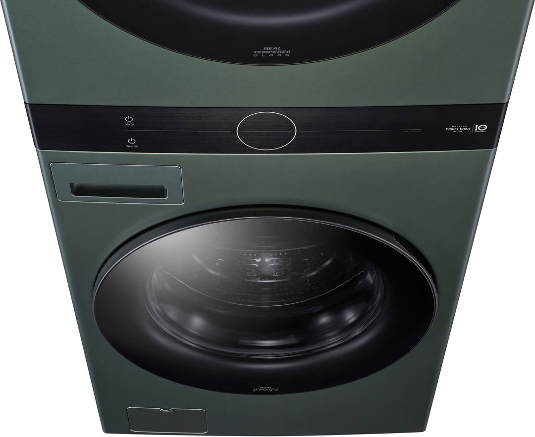 LG - 4.5 Cu. Ft. HE Smart Front Load Washer and 7.4 Cu. Ft. Electric Dryer WashTower with Steam and Built-In Intelligence - Nature Green_2