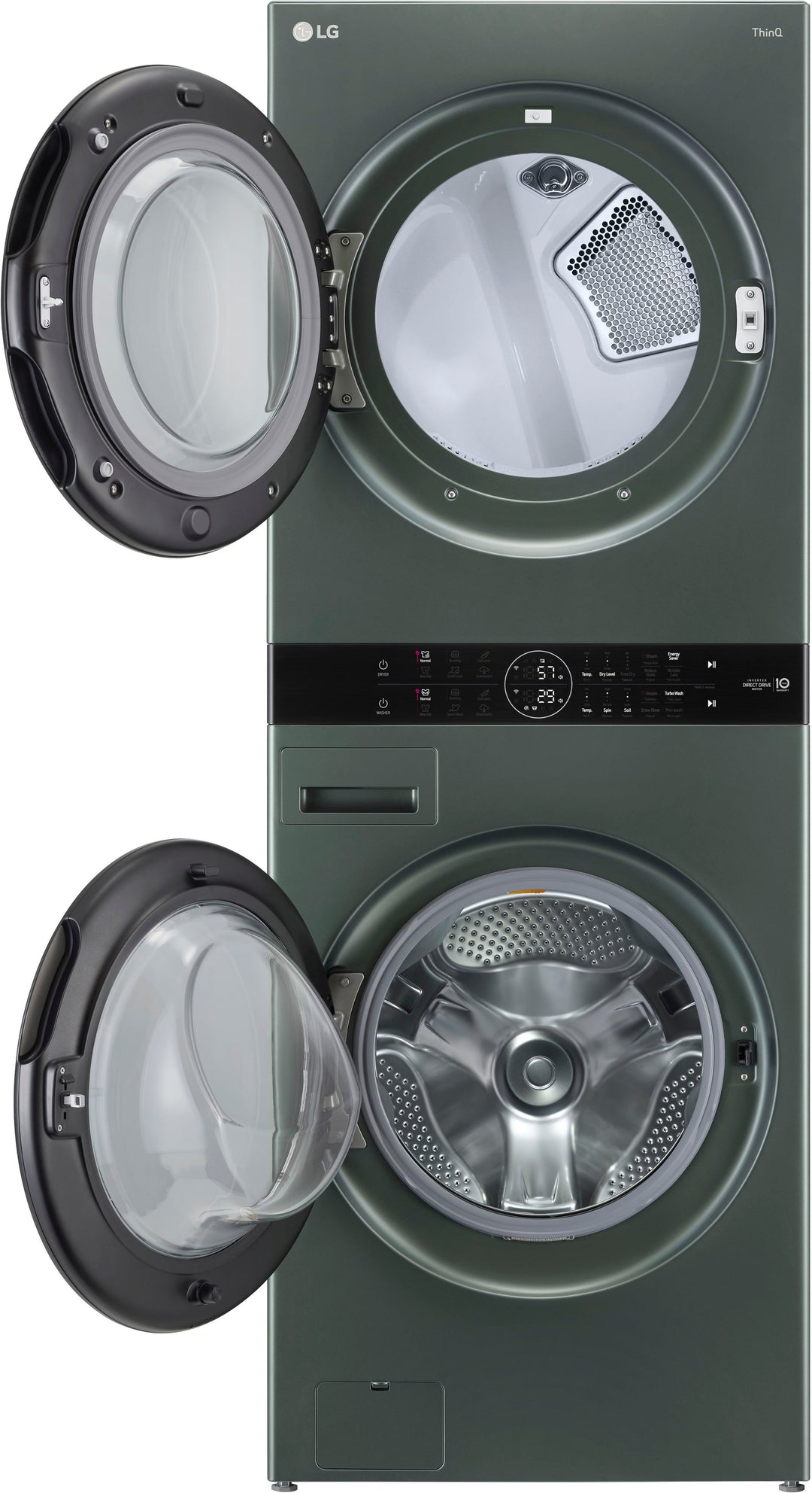 LG - 4.5 Cu. Ft. HE Smart Front Load Washer and 7.4 Cu. Ft. Gas Dryer WashTower with Steam and Built-In Intelligence - Nature Green_15