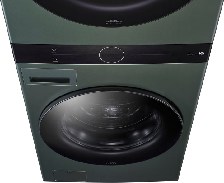 LG - 4.5 Cu. Ft. HE Smart Front Load Washer and 7.4 Cu. Ft. Gas Dryer WashTower with Steam and Built-In Intelligence - Nature Green_2
