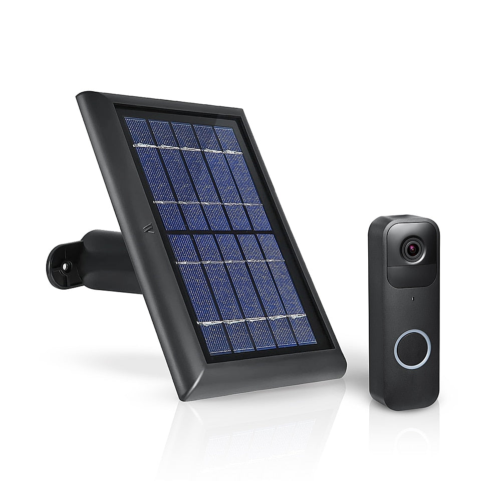 Wasserstein - Solar Panel Compatible with Blink Video Doorbell Blink Doorbell Solar Panel for Your Blink Video Doorbell - Black_0