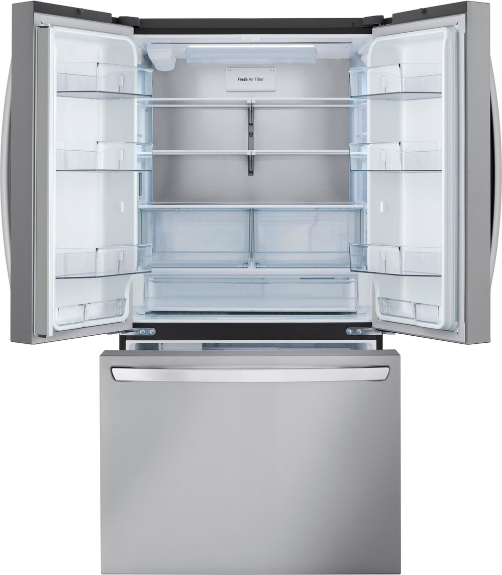 LG - 26.5 Cu. Ft. French Door Counter-Depth Smart Refrigerator with Internal Water and Ice - Stainless steel_1