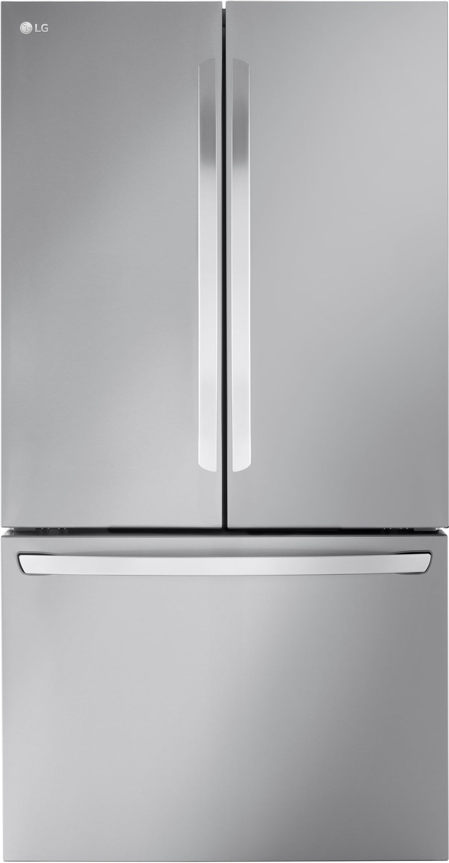 LG - 26.5 Cu. Ft. French Door Counter-Depth Smart Refrigerator with Internal Water and Ice - Stainless steel_0
