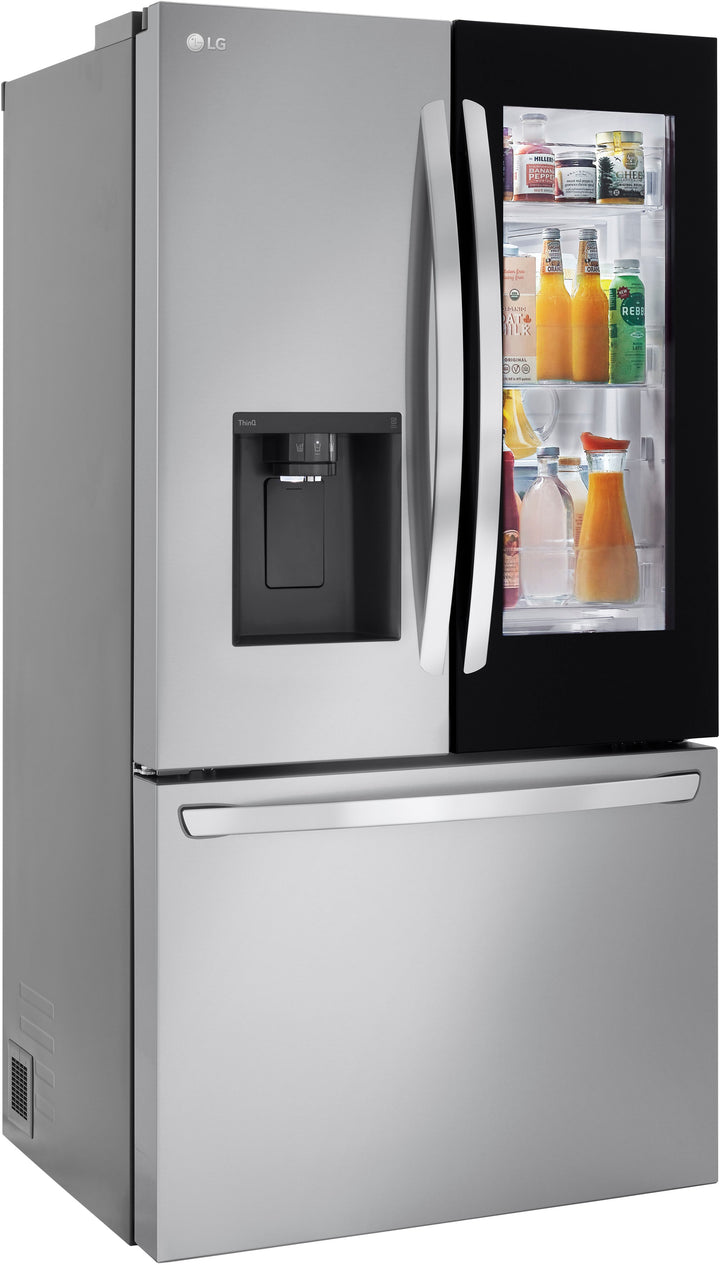 LG - 25.5 Cu. Ft. French Door Counter-Depth Smart Refrigerator with InstaView - Stainless steel_24