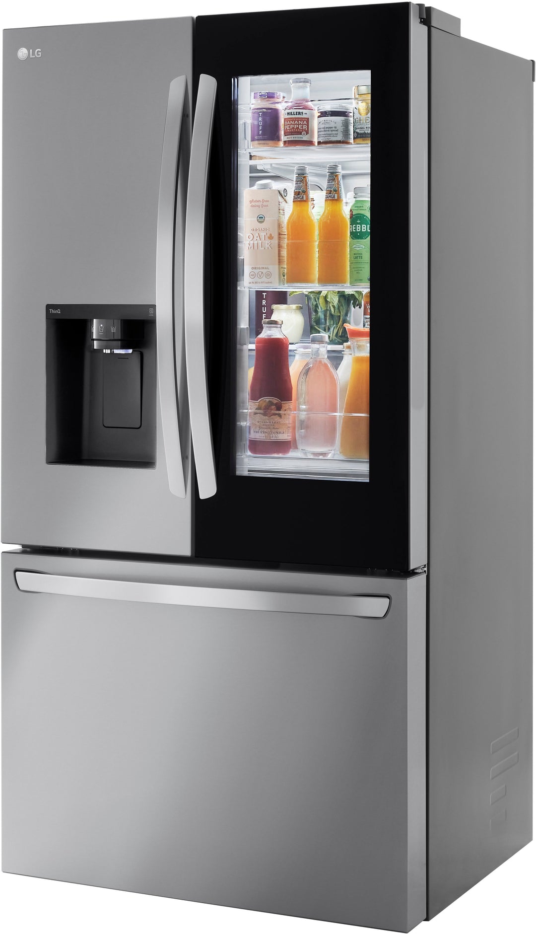 LG - 25.5 Cu. Ft. French Door Counter-Depth Smart Refrigerator with InstaView - Stainless steel_30